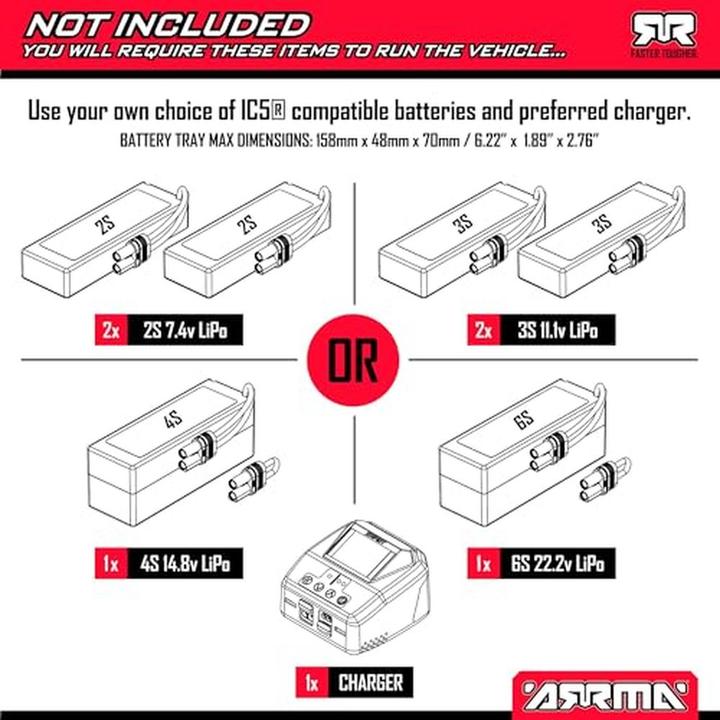 Image du produit Arrma S.TRUCK KRATON BLX6S 1:8 4WD EP RTR (RTR Prêt à fonctionner)