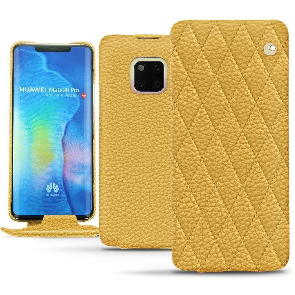 Noreve Lederschutzhülle vertikal (Huawei Mate 20 Pro), Smartphone Hülle, Orange