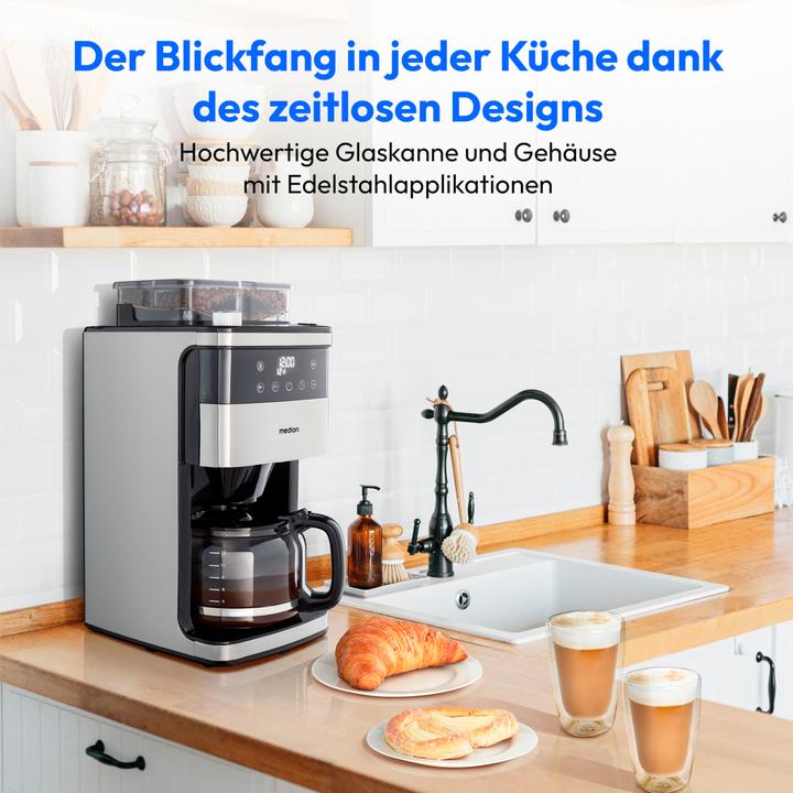 Produktbild Medion Kaffeemaschine mit Mahlwerk MD 19899 (EU-Stecker)