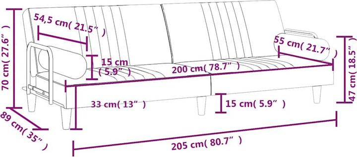 Immagine prodotto vidaXL Salma (Divano letto)