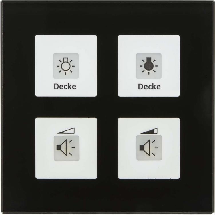 MDT Glastaster, Taster + Schalter, Schwarz