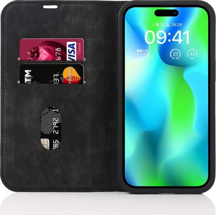 Immagine prodotto Cover-Discount iPhone 15 Pro - Custodia MagSafe Flip RFID nera (Apple iPhone 15 Pro)