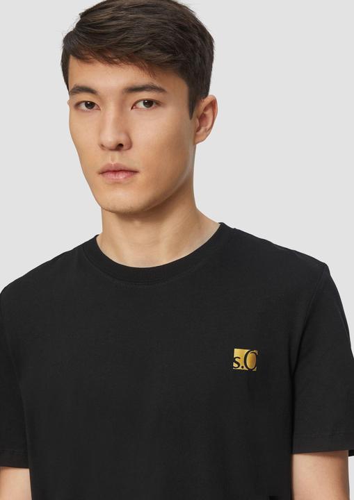 Produktbild s.Oliver T-Shirt T-Shirt mit Gold- oder Silber-Print (L)