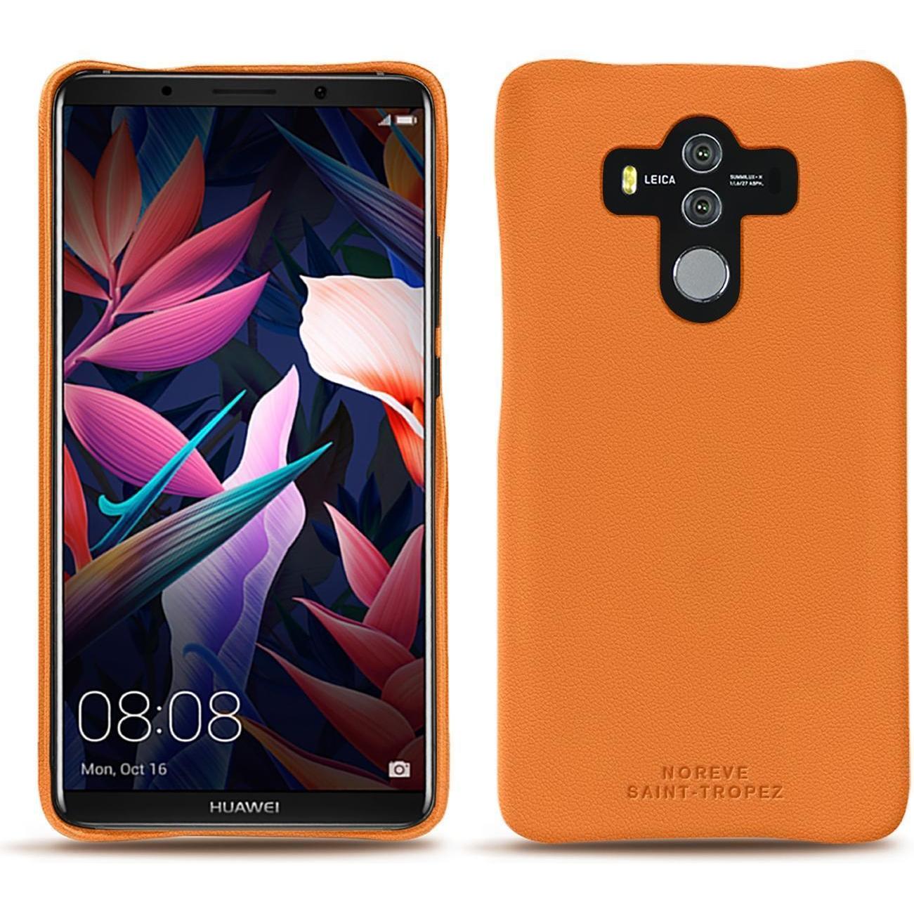Noreve Lederschutzhülle (Huawei Mate 10 Pro), Smartphone Hülle, Orange
