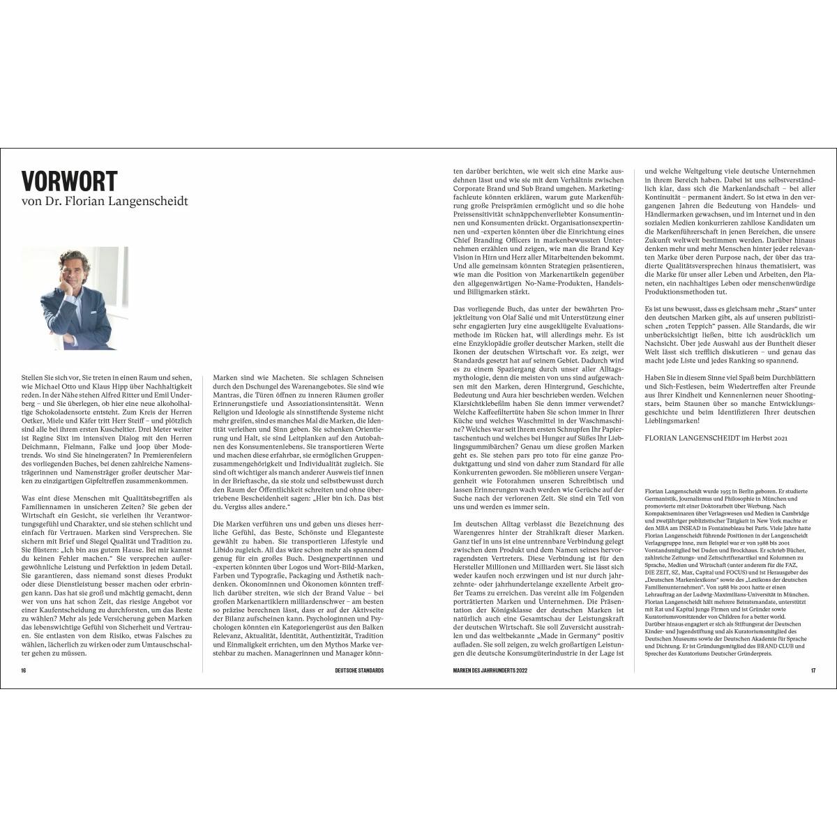 Thumbnail - Deutsche Standards – Marken des Jahrhunderts 2022, Fachbücher von Florian Langenscheidt