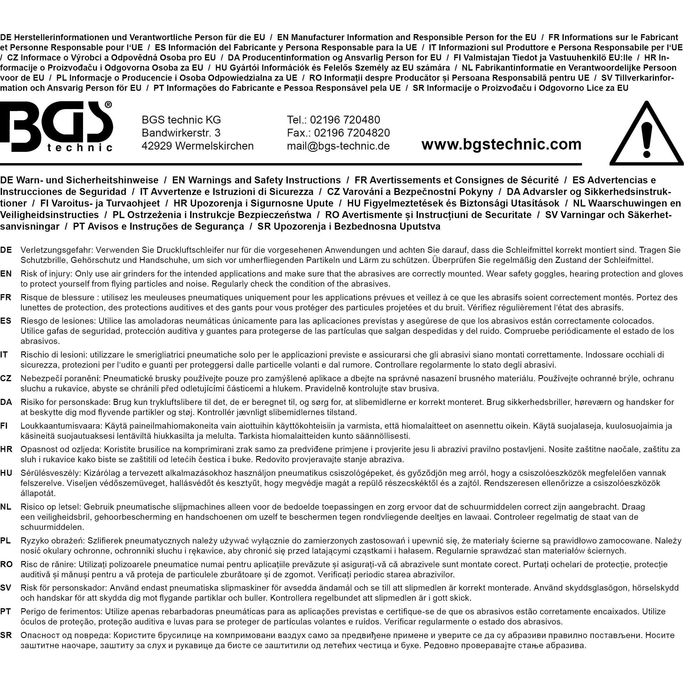 Thumbnail - BGS, Zubehör Druckluftwerkzeug, Radier-Rad für Art. 3274 Ø 105 x 30 x 53 mm
