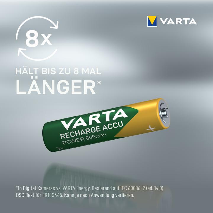 Produktbild Varta Recharge Accu Power (4 Stk., AAA, 800 mAh)