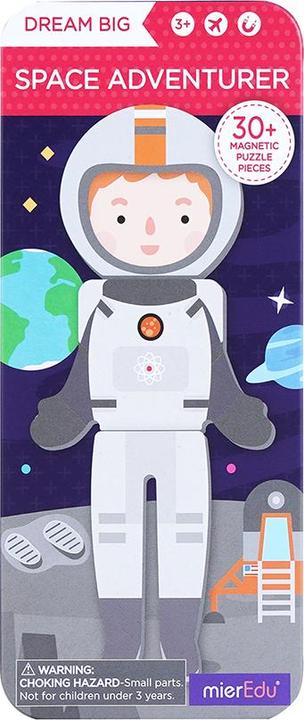 Actual product image mierEdu Magnetic game Box Dress Up - Astronaut to dress up I Promotes motor skills and imagination I Ideal (31 pieces)