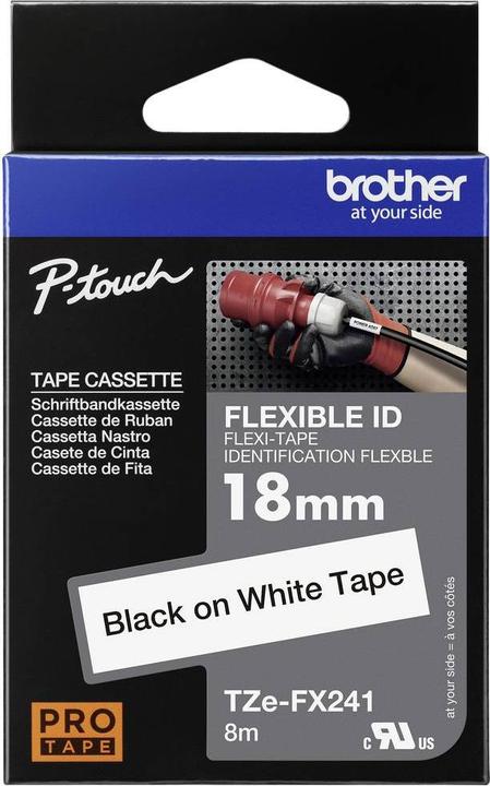 Produktbild Brother TZFX241 Laminiertes Band (1.80 cm, Weiss, Schwarz)