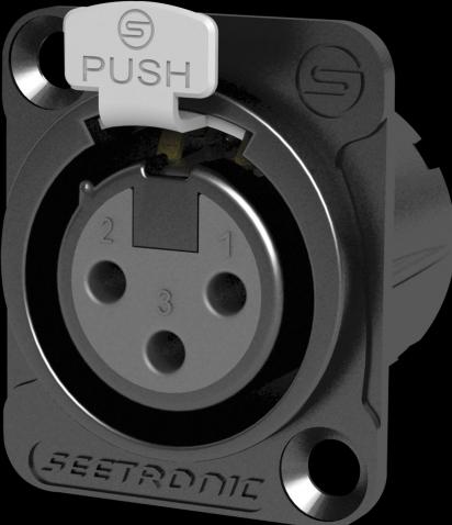 Seetronic MK3F2C-B 3-pin XLR socket outlet, female