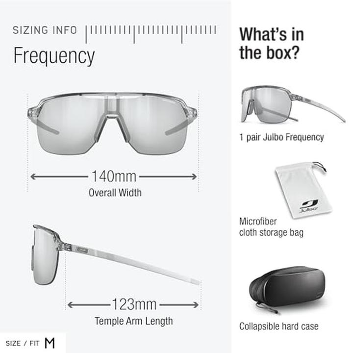 Actual product image Julbo Frequency Reactiv 1-3 (Black, Reactiv 1-3 Lt. Amplifier Yllw ML Rd)