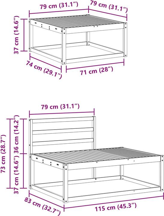 Produktbild vidaXL Outdoor-Sofa