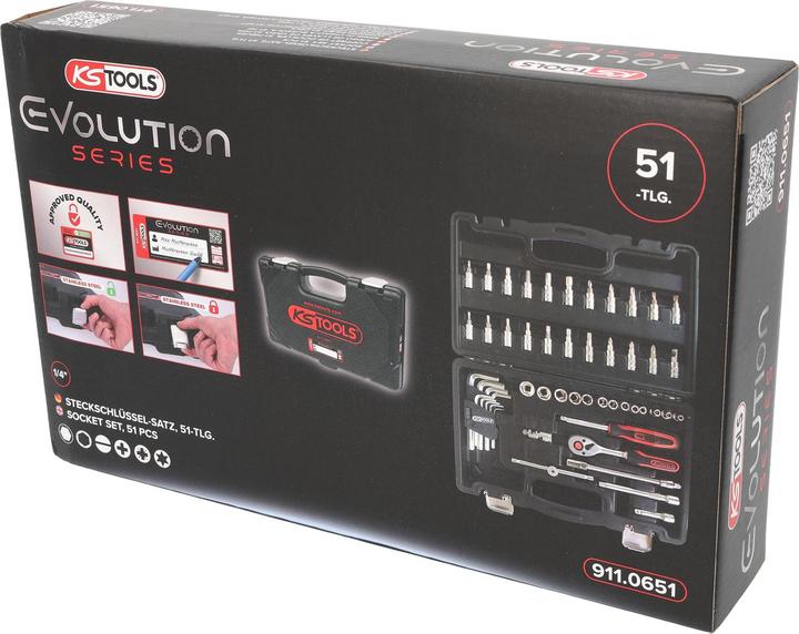Produktbild KS Tools 1/4 Steckschl.-Satz 51-tlg.