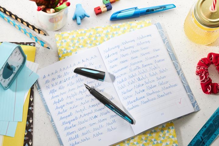 Actual product image STABILO EASYbuddy school fountain pen with standard nib (Black, Yellow, 1 x)