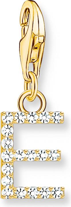 Immagine prodotto Thomas Sabo Ciondolo Lettera E con pietre bianche Placcato oro (Argento 925)