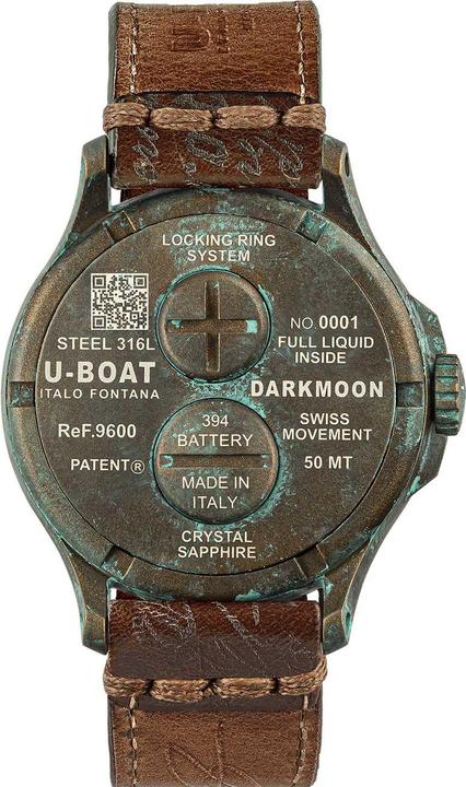 Produktbild U-Boat 9600/A Herrenuhr Darkmoon Unico 45mm 50M (Swiss Made, 44 mm)