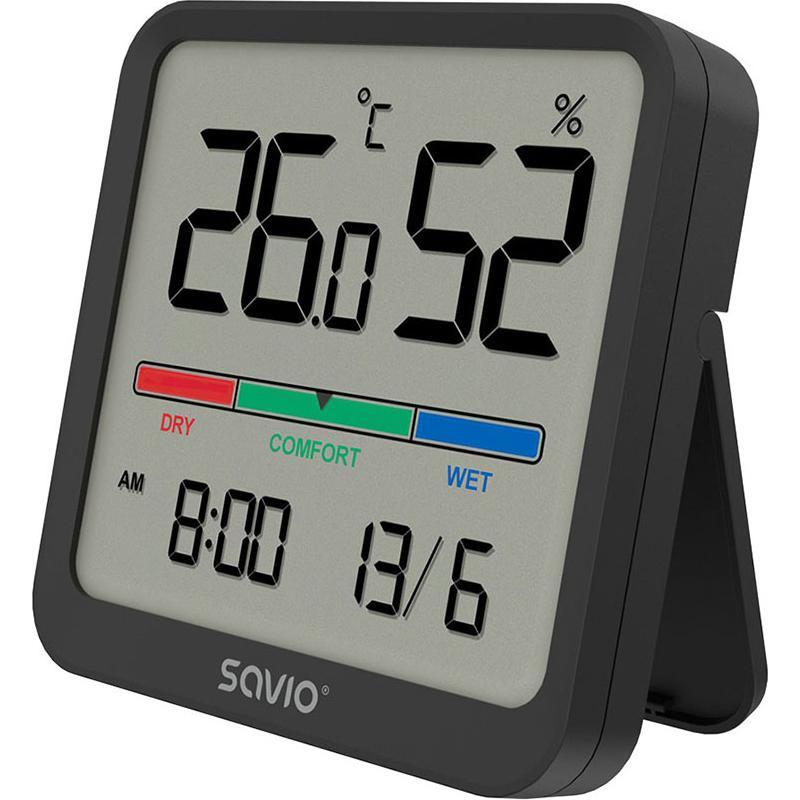 Thumbnail - Savio CT-01/B, Thermometer + Hygrometer, Schwarz