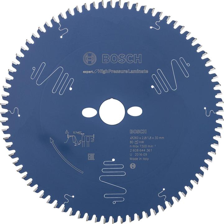 Actual product image Bosch Professional Zubehör Circular saw blade Expert for High Pressure Laminate, 260 x 30 x 2.8 mm, 80