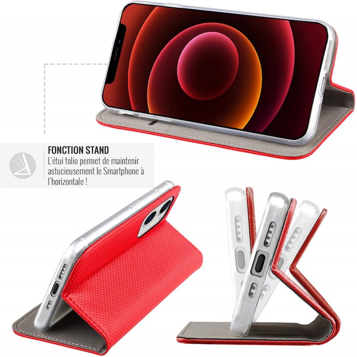 Produktbild OEM Smart Magnet Hülle für Samsung Galaxy S23 FE rot (Samsung Galaxy S23 FE)