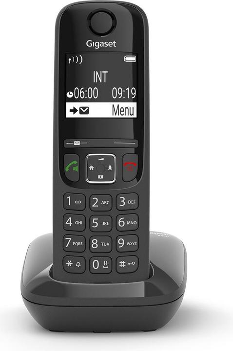 Actual product image Gigaset SIEMENS WIRELESS PHONE AS690 BLACK (S30852-H2816-D201)