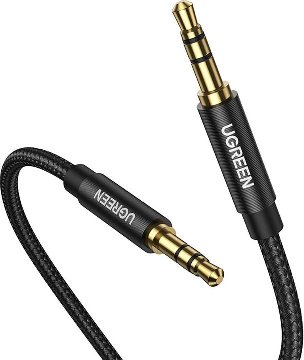 Produktbild Ugreen AV112 Mini jack cable 3.5mm AUX 2m (black) (2 m)