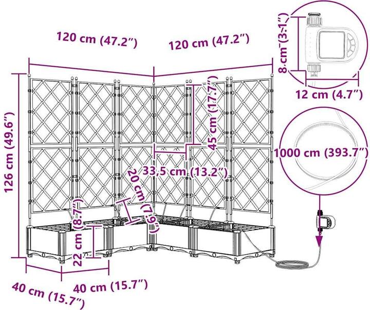 Produktbild vidaXL Garten-Pflanzgefäss