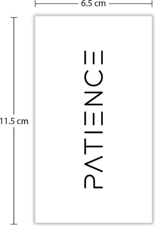 minink Temporäres Tattoo: Patience minimalistisch