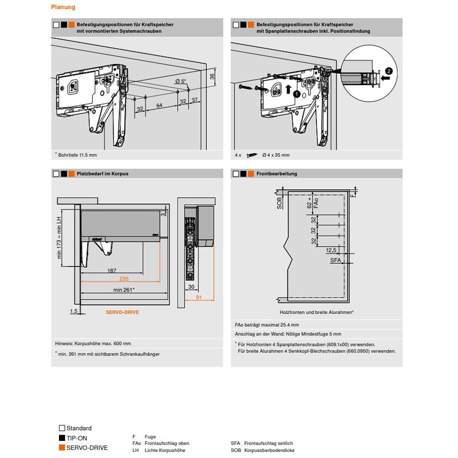 Thumbnail - Blum, Möbelausstattung, Hochklappe AVENTOS HK top / TIP-ON (1 Stk.)