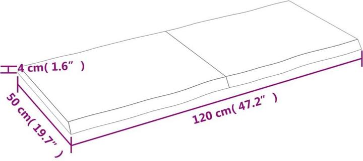 Actual product image vidaXL Tischplatte (120 x 50 cm)