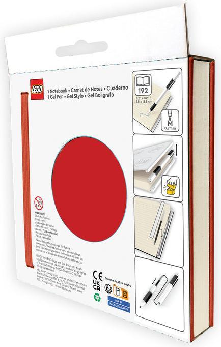 Image du produit LEGO Carnet de notes verrouillé avec stylo gel rouge (Blanc)