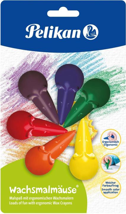 Produktbild Pelikan Wachsmalmäuse (Mehrfarbig, 6 x)