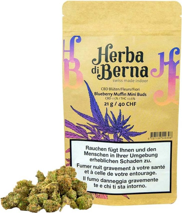 Image du produit Herba di Berna Mini-Buds Muffin aux myrtilles (30 g, Intérieur)