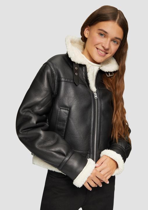 Image du produit S.Oliver Outdoor-Jacke Verkürzte Jacke in Lammfelloptik (M)