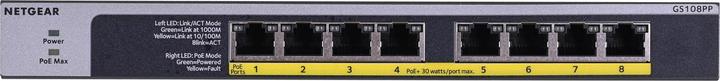 Image du produit Netgear Gs108pp (8 Ports)