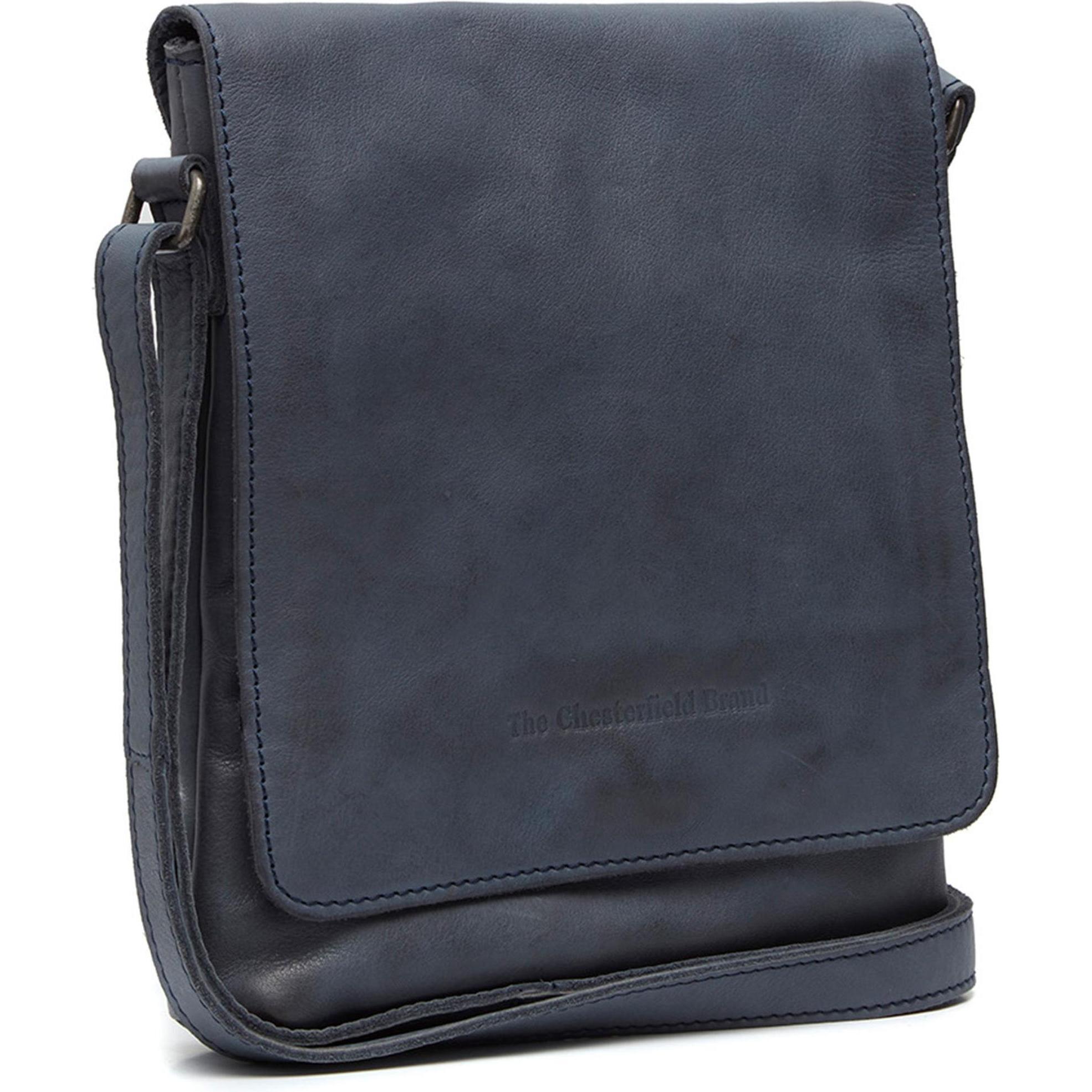 The Chesterfield Brand, Handtasche, Duncan Umhängetasche Leder 22 cm, Blau