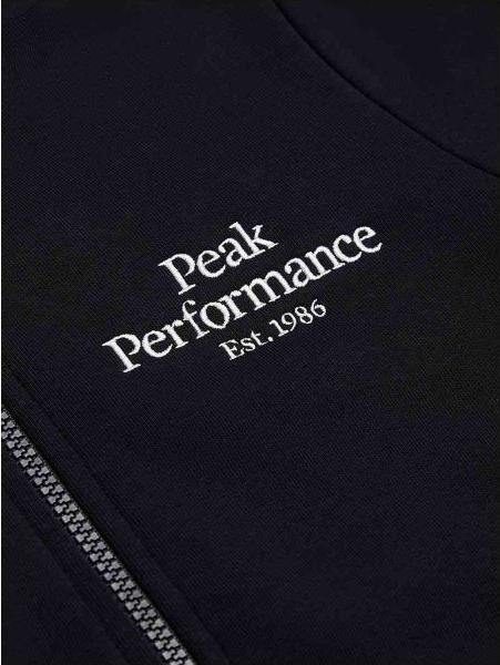 Image du produit Peak Performance Jr Original Zip Hood Schwarz (140)