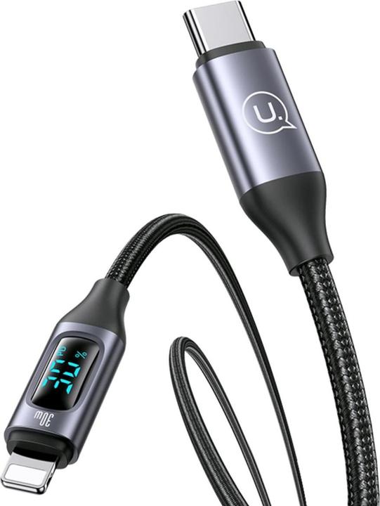 Produktbild EKO 30W Ladekabel Typ-C auf Lightning 1.2m Modell Display BD mit LED-Bildschirm (1.20 m, 30 W)