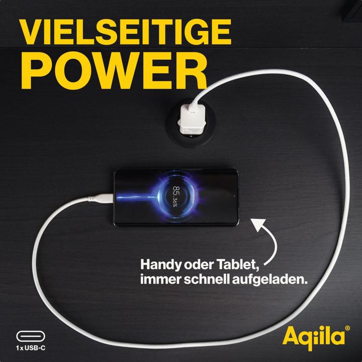 Productafbeelding Aqiila Chargebird W1 - Wandlader, 20W PD - Wit (20 W, 1 portie)
