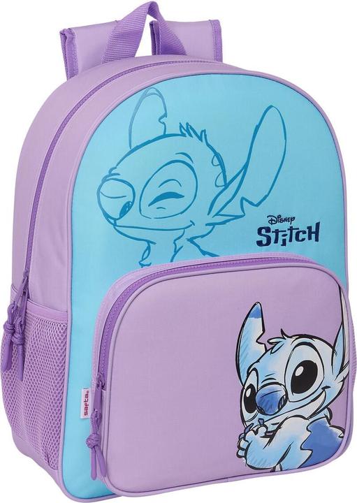 Actual product image Stitch School backpack Sweet Blue Purple 33 x 42 x 14 cm