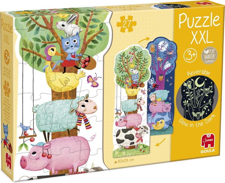 Produktbild Goula Puzzle XXL Glow in the Dark Bauernhof Reversibel 80 x 28 cm 27 Stücke (27 Teile)
