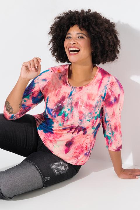 Produktbild Angel of Style T-Shirt, Straight Fit, Smiley, Batik-Muster (44)