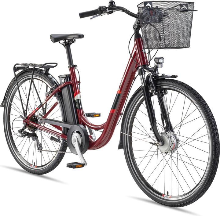 Actual product image Telefunken Multitalent RC822, City E-Bike, Motor power 250 W, Wheel size 28 ", Warranty 24 month(s), Red (48 cm)