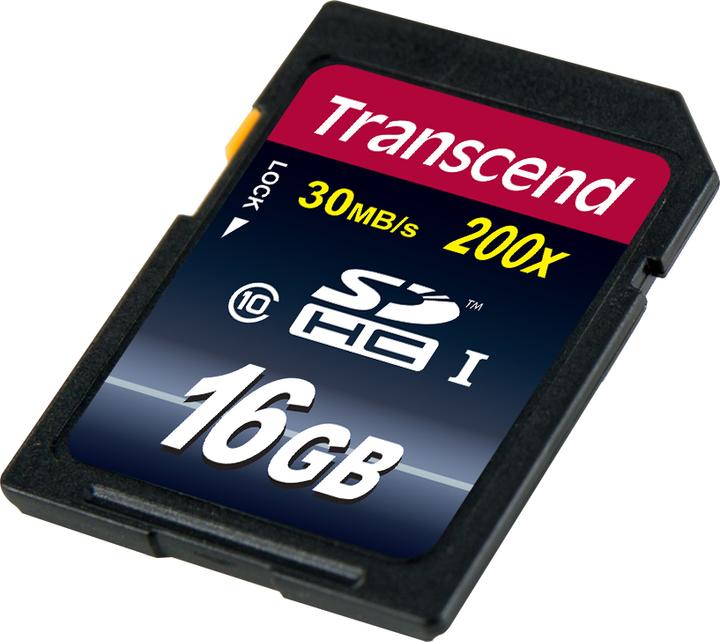 Produktbild Transcend SDHC 200x (16 GB, SDHC, U1, UHS-I)