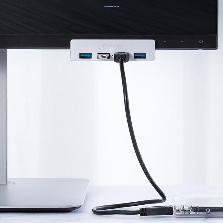 Image du produit Orico Converter MH4PU Hub Clamp-Mounted 4x USB-A 3.0 - Silver (USB-A, 4 ports)