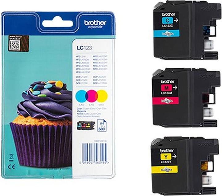 Immagine prodotto Brother LC-123 Rainbow Pack (C, M, Y)