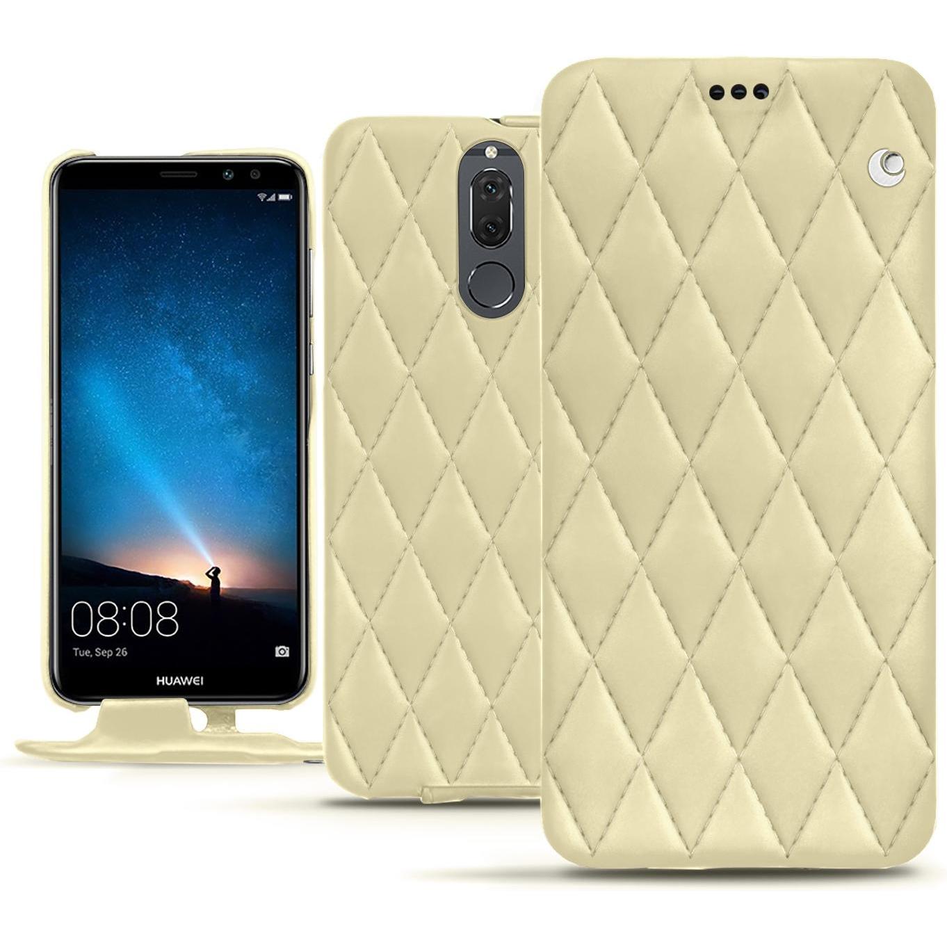 Noreve Lederschutzhülle vertikal (Huawei Mate 10 Lite), Smartphone Hülle, Beige