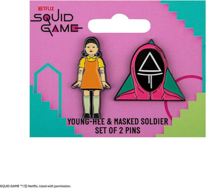 Produktbild Cinereplicas Squid Game Ansteck-Pins 2er-Pack Young-hee & Soldier