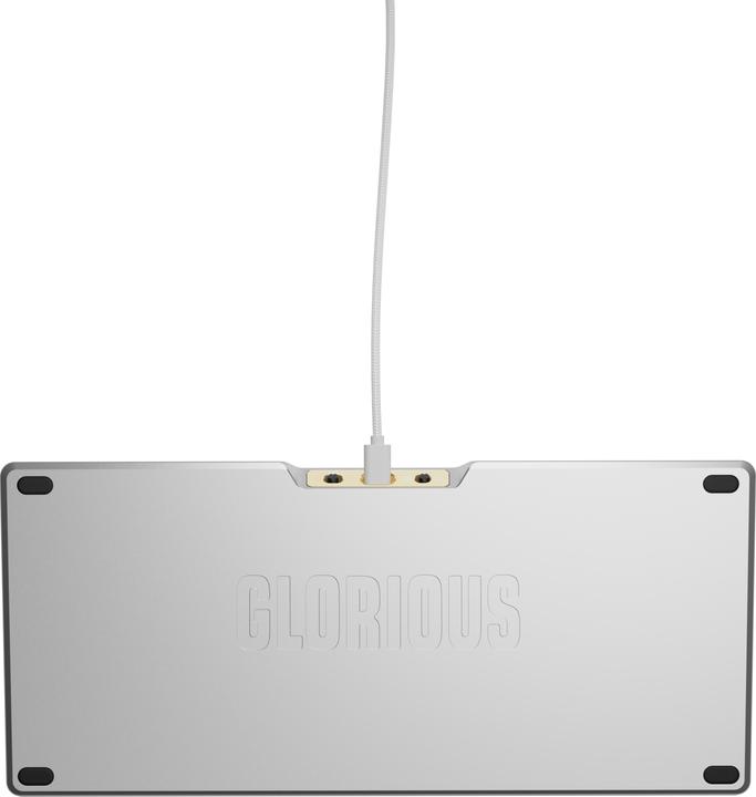 Actual product image Glorious GMMK 3 Pro HE 75 % Custom Gaming Keyboard - Pre-Built, ANSI (US), Fox HE Switches, silver (US, Cable)