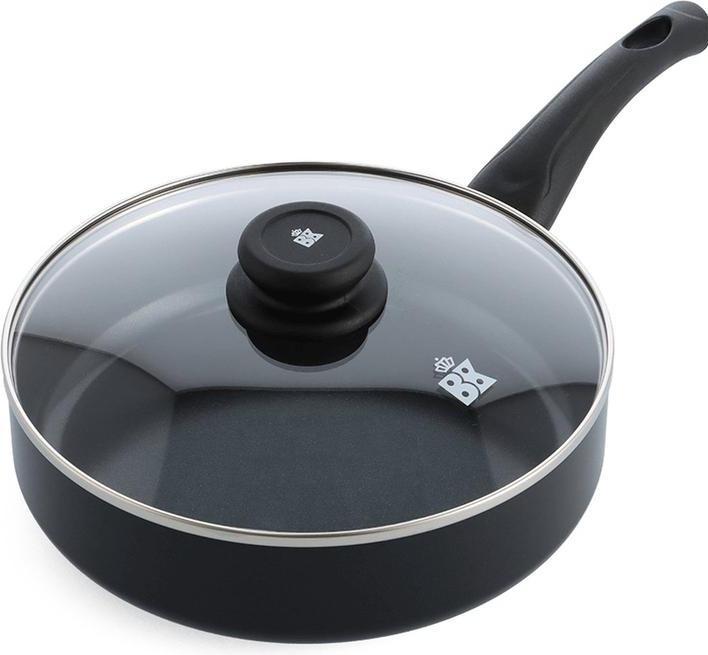 Produktbild BK Brilliant hapjespan met deksel 24 cm - inductie - anti-aanbak - PFAS-vrij (24 cm, Bratpfanne, Aluminium)