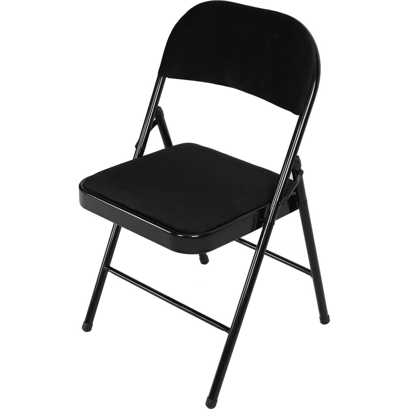 HTI-Living, Stühle, Klappstuhl Velvet Gestell Schwarz